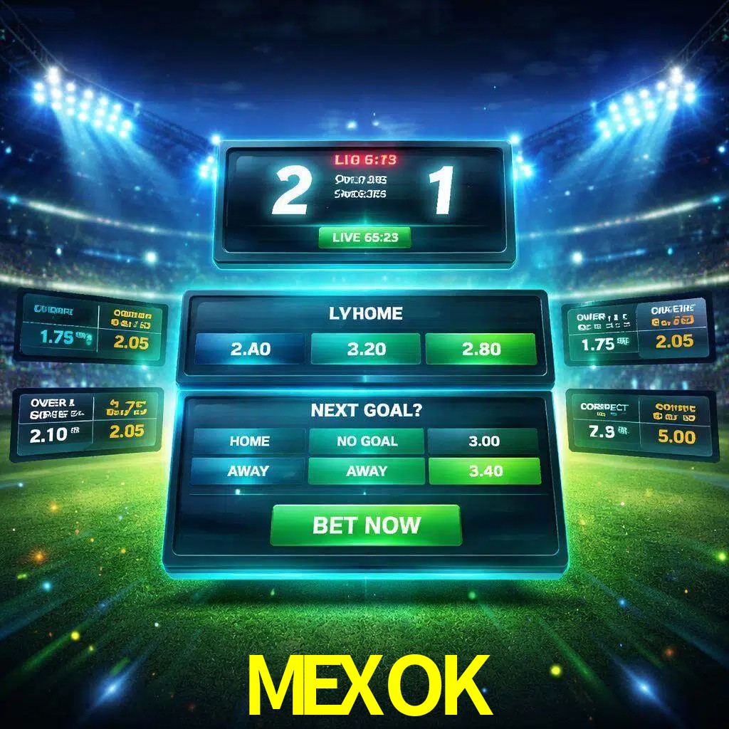 Vista de apuestas en vivo MEXOK durante un partido en curso