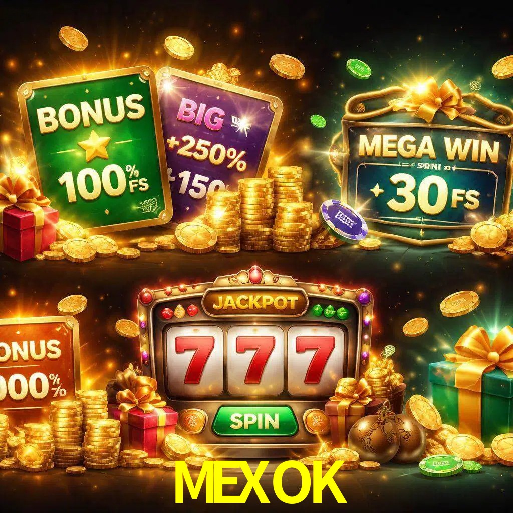 Tipos de bonos MEXOK incluyendo recompensas de bienvenida y promociones continuas